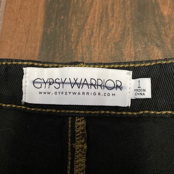 Gypsy Warrior Urban Black Distressed Cut Off Shorts - Picture 4 of 5